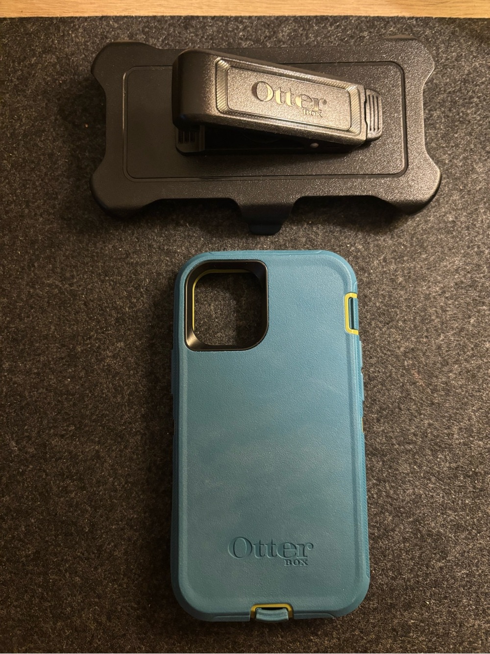 OtterBox Defender Case & Holster for iPhone 12 Mini - Teal / Lime Green